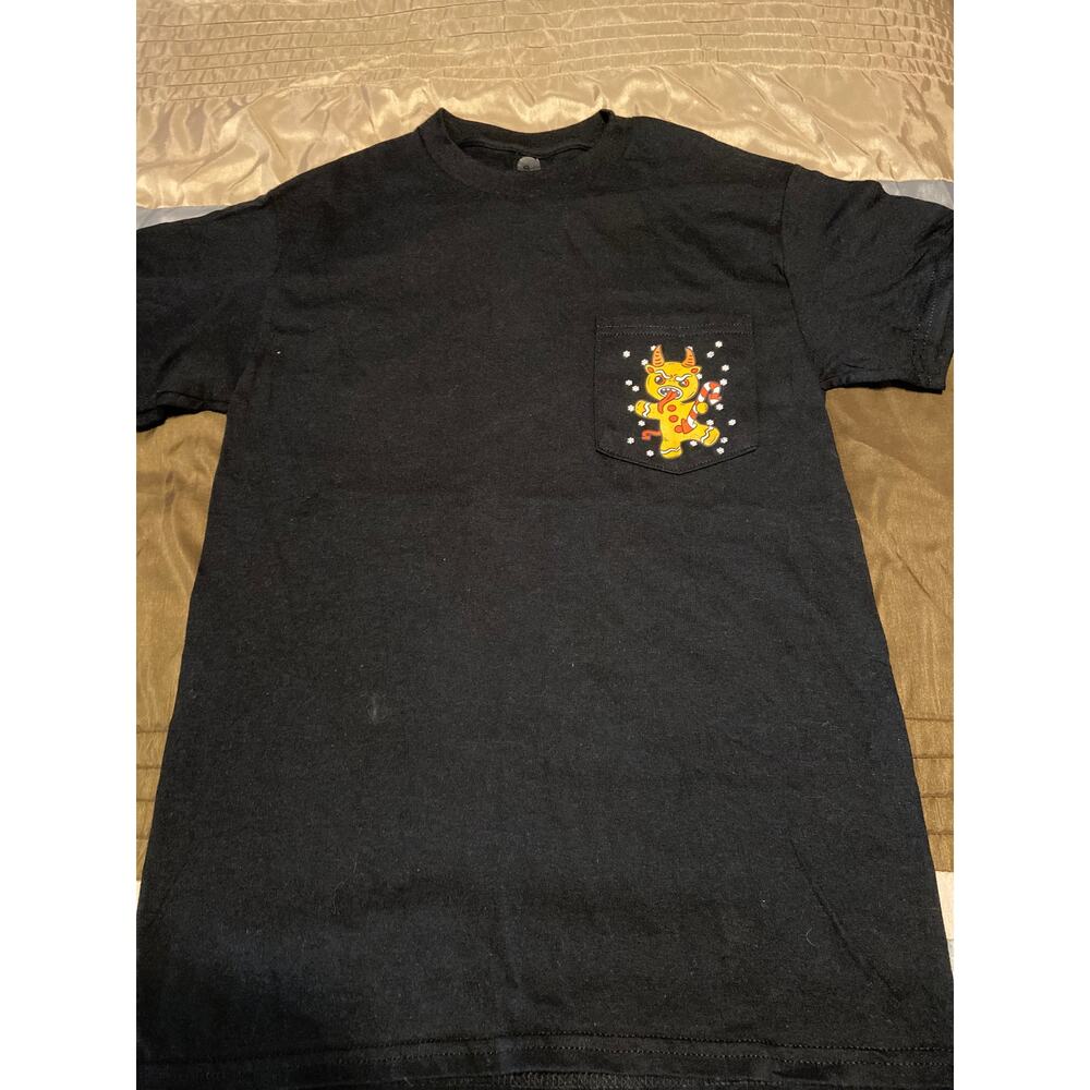 Evil Gingerbread man devil T-Shirt Baby Tee Size Small (S)